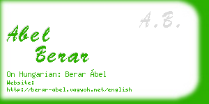 abel berar business card